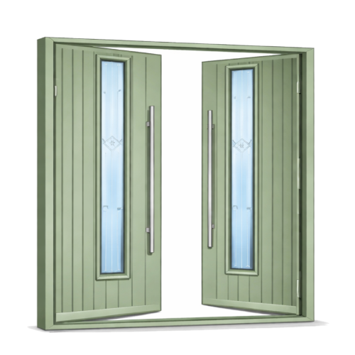 Double doors open