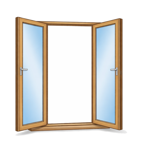 French doors open