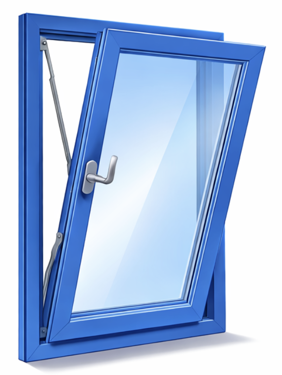 Tilt & turn windows open