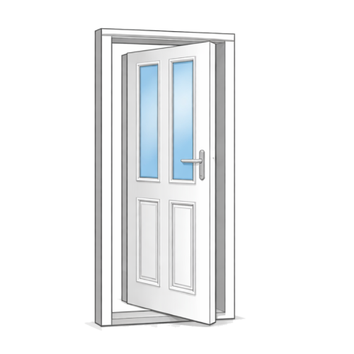 UPVC doors open