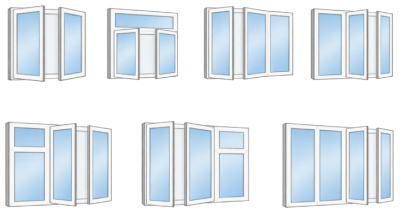 French windows — outside view (open)